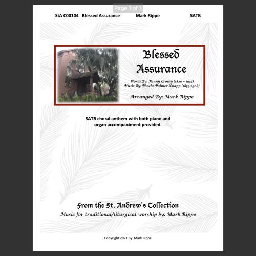 Blessed Assurance - SATB (StA C00104)